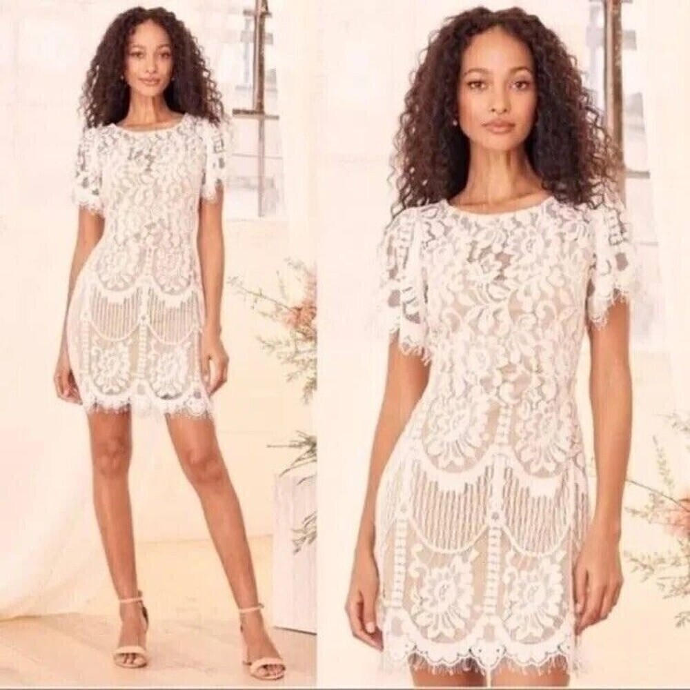 Lulu's White Lace Wedding Dress